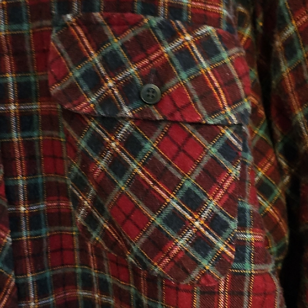 Vintage Wilderness Men's Plaid insulated Flannel Shirt button down comfy warm - Picture 7 of 16